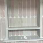 Custom tile shower niche