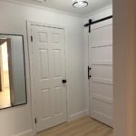 Entryway with barn door
